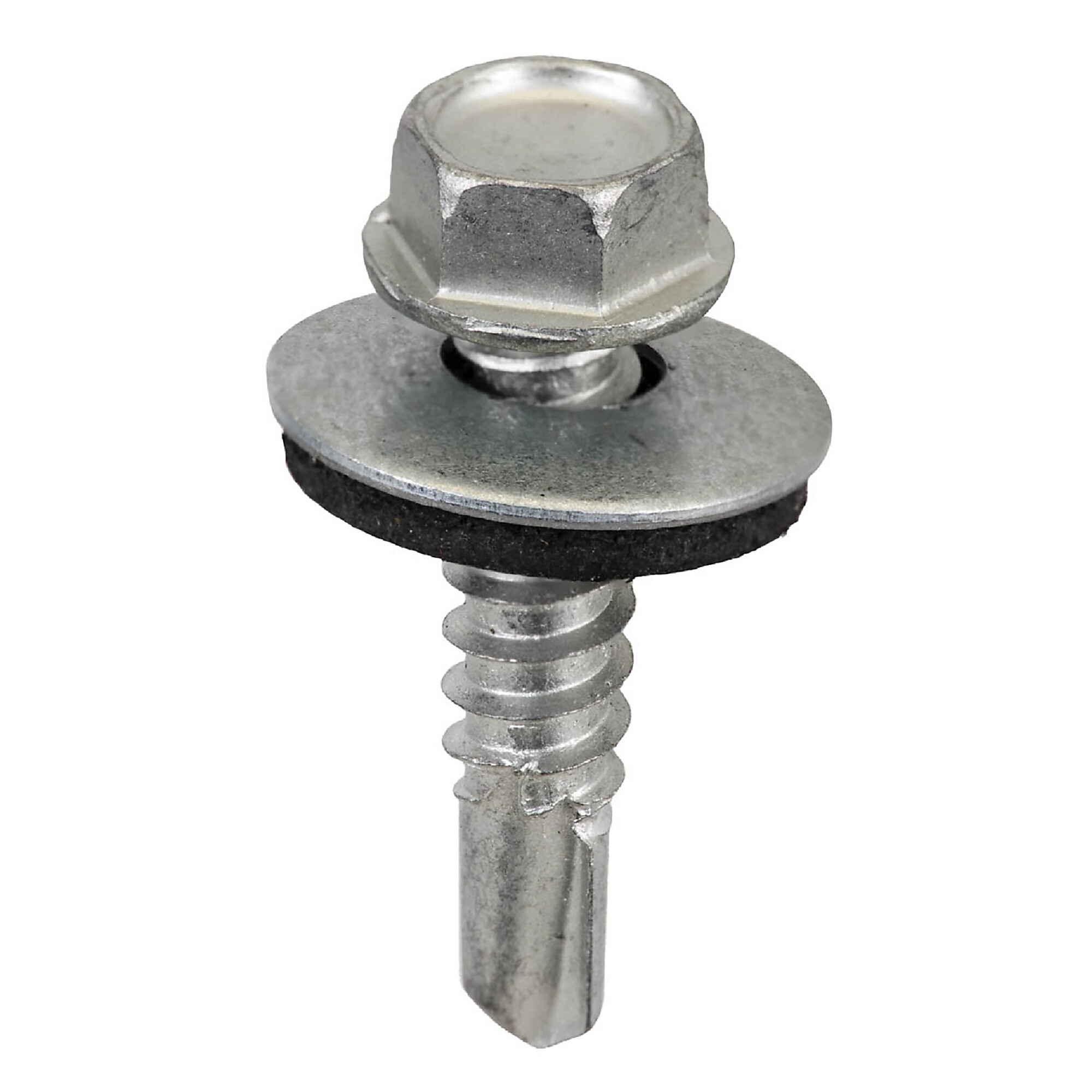 Acorn Hardware Galvanized Hex Metal to Metal Screws — #12 x 1in., Self-Drilling, EPDM Bonded Washer, 250 Pcs, Model# SW-MM121G250